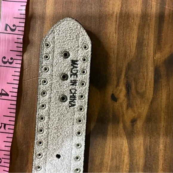 Brown Studded Belt with Silver Buckle - Picture 9 of 9